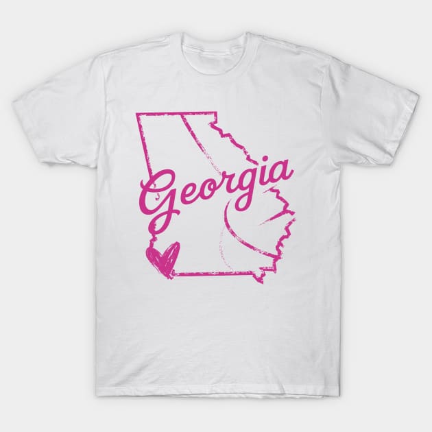 Georgia Outline T-Shirt by JessArty